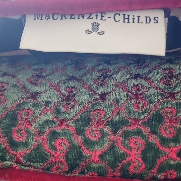 MACKENZIE CHILDS COURTLY CHECK/CHRISTMAS CHAIR PADS-SET OF 2 - Picture 3 of 6